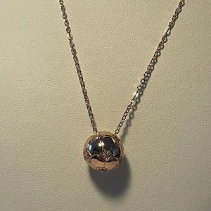 Soccer Ball Fashion Necklace (Gold) NEW 18 in